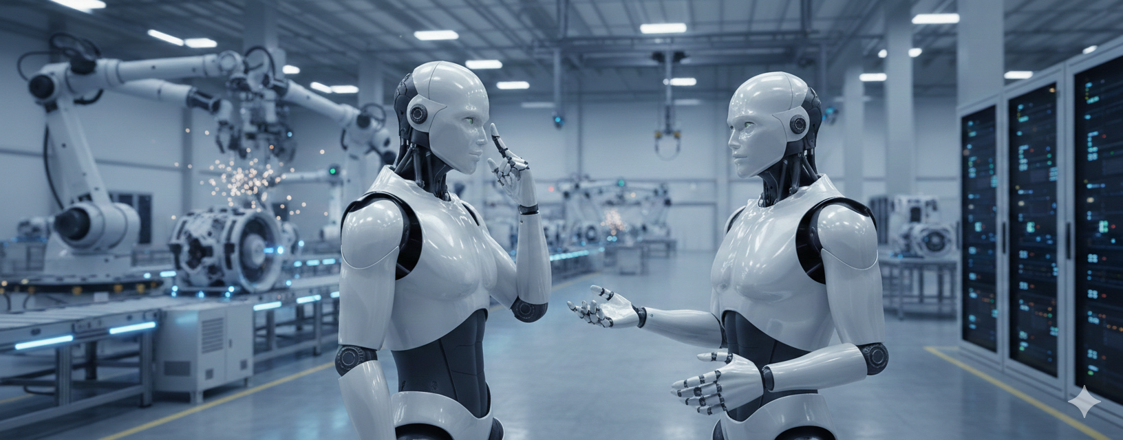 Ilustración de agentes de IA ejecutando tareas