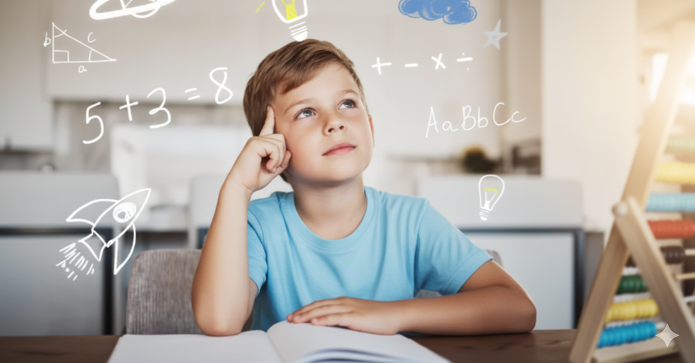 Ilustración de IA procesando múltiples tipos de datos: imagen, audio y texto.